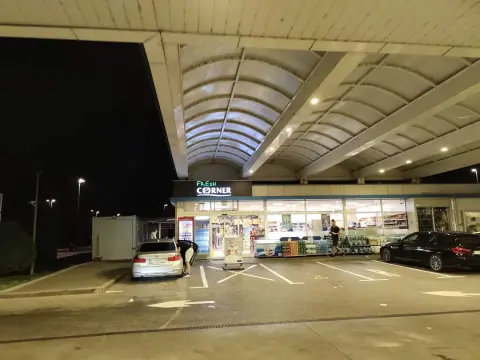 INA — canopy and fuel area at night