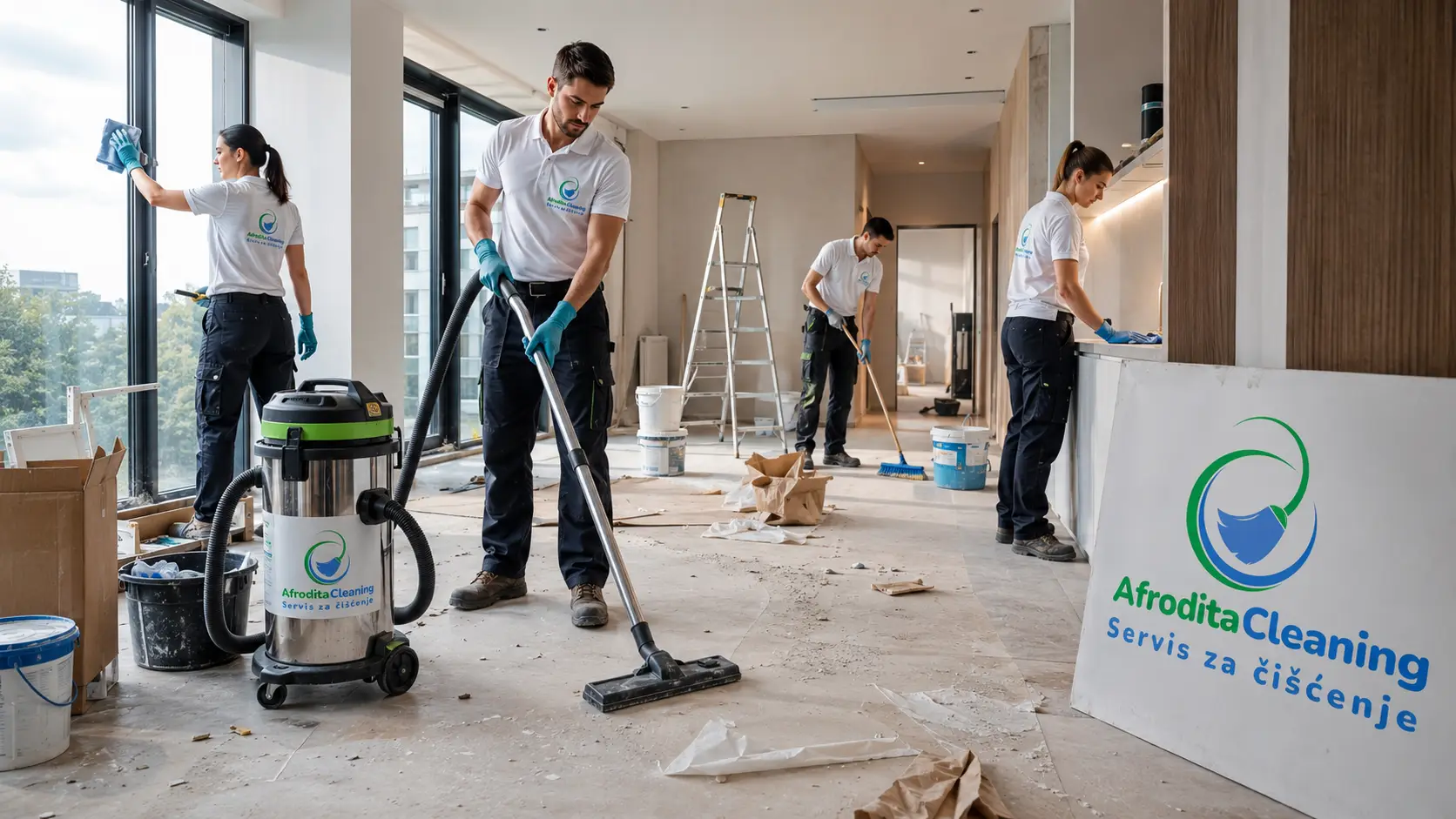 Professional post-construction cleaning of a property in Zagreb